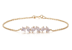 14k Gold Minimalist Multi-Shape Lab Diamond Bracelet